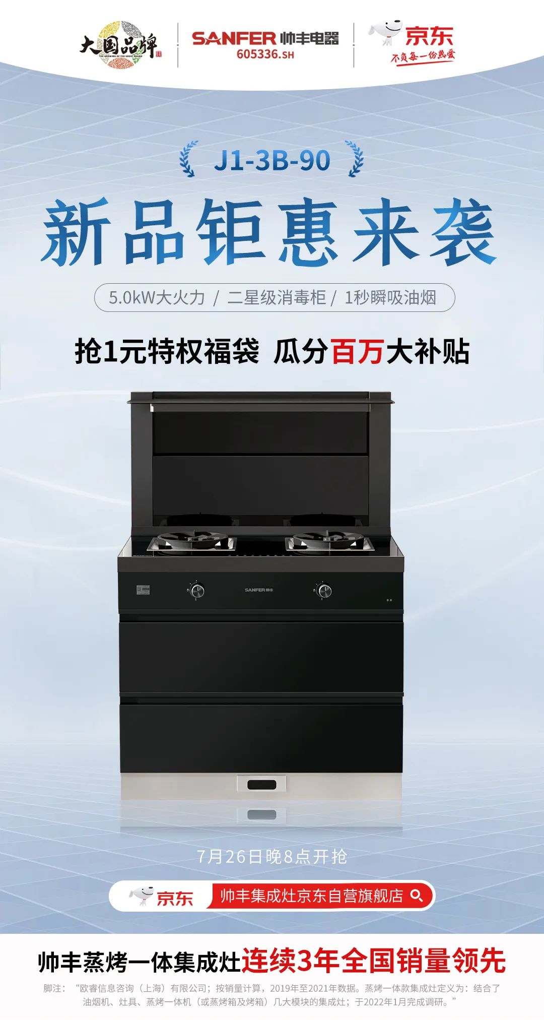 【新品首发】帅丰新款集成灶亮相京东,解锁花样厨房新体验 【新品首发】帅丰新款集成灶亮相京东,解锁花样厨房新体验