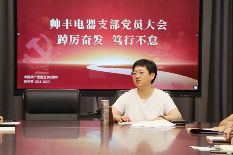 踔厉奋发 笃行不怠 | 帅丰电器开展支部党员大会暨书记讲党课    踔厉奋发 笃行不怠 | 帅丰电器开展支部党员大会暨书记讲党课